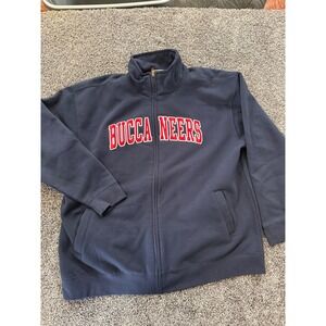 MV Sport Pro-Weave Buccaneers Full Zip Sweatshirt Navy Blue Mens 2X Jacket